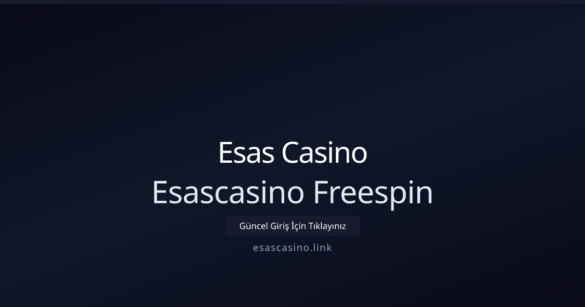 Esas Casino Esascasino Freespin